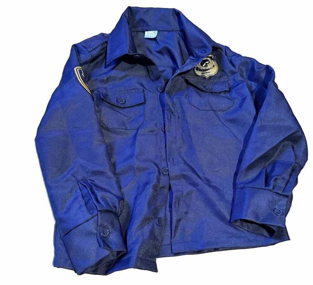 Spirit Halloween Police Costume Size M Blue Child Officer Outfit